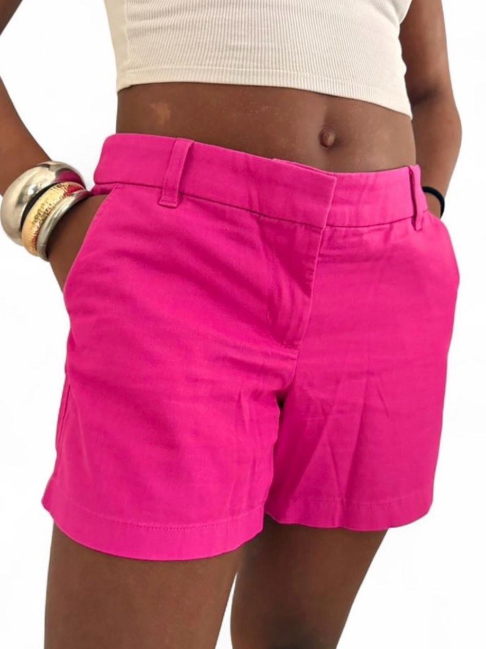 J. Crew Vibrant Hot Pink Tailored Bermuda Shorts